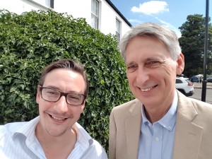 Alistair with the Chancellor